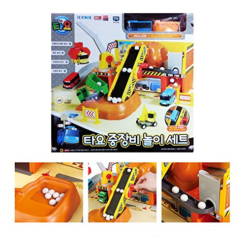 ICONIC TAYO el pequeño autobús juego de equipo pesado+mini bus especial 4 unids+mini bus's Friends Set 6pcs Corea Animación personaje y exclusivo guía de usuario en inglés simple.