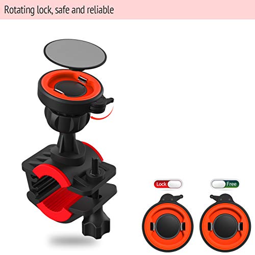 iitrust Soporte para Bicicleta/Moto, Giro de 360 Grados, Universal para Phone 7/6 Plus/6s/6/SE y Android Smartphone(Dentro de 7 Pulgadas),Color Negro