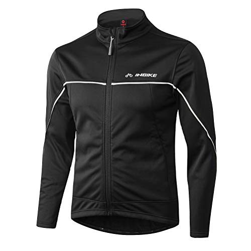 INBIKE Chaqueta Ciclismo Invierno Cortavientos Hombre Bicicleta Chaquetas Termicas Softshell Impermeable Con Forro Polar Para Ciclista(M)