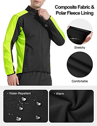 INBIKE Chaqueta de Ciclismo para Hombre con Forro Polar Impermeable Chaqueta Softshell para Otoño Invierno, Deportes al Aire Libre