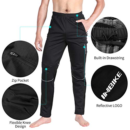 INBIKE Pantalon Largo De Ciclismo Abrigo Transpirable Invierno para Hombre, Pantalones Impermeable para Montaña Senderismo Trekking Senderismo Acampada Escalada(M)