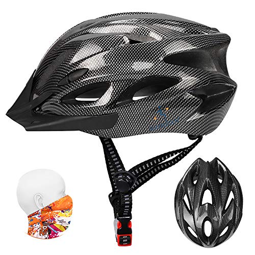 ioutdoor Casco de bicicleta de 56 a 64 cm con visera [Auriculares deportivos, 18 ventilaciones] Para Unisex Adultos [Negro carbón - Grande]