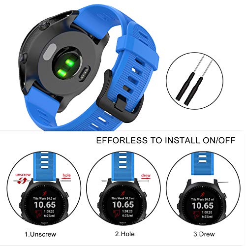 Isabake Correa para Garmin Forerunner 945/935, Banda de Reloj para Garmin Fenix 5/5 Plus, Instinto, Quatix 5 (Azul)