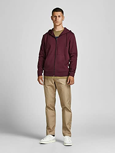 Jack & Jones Jjebasic Noos-Sudadera con Capucha y Cremallera Chaqueta, Port Royale, L para Hombre