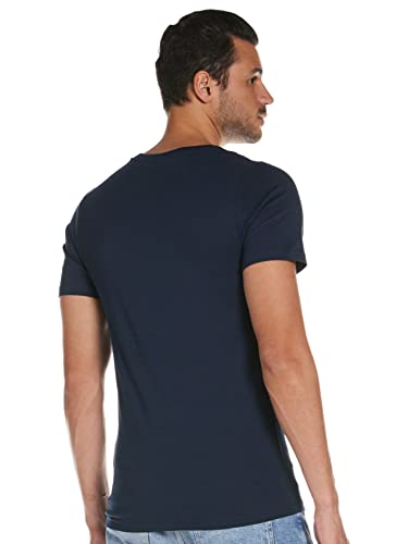 Jack & Jones Jjecorp Logo tee SS Crew Neck Noos Camiseta, Azul (Navy Blazer Detail: Slim Fit), Medium para Hombre