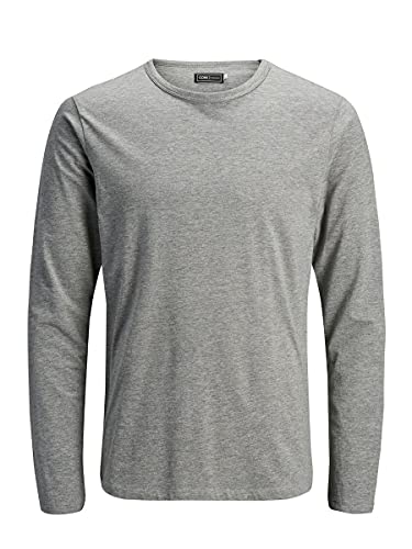 Jack & Jones Storm Sweat - Camiseta de manga larga con cuello redondo para hombre, Grau (LIGHT GREY MELANGE JJ LIGHT GREY MELANGE), 52