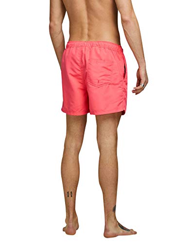 JACK&JONES JJIARUBA JJSWIM Shorts AKM STS Bañador, Naranja (Hot Coral), XL para Hombre