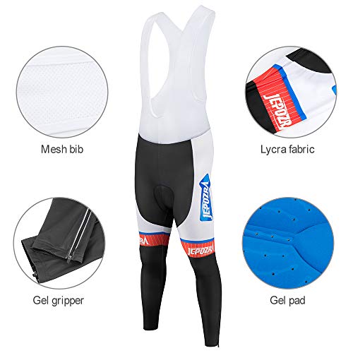 JEPOZRA Ciclismo Manga Larga Conjunto Para Hombre Respirable Al Aire Libre Bicicleta Maillot Almohadilla Gel Deportiva Ciclista Jersey Secado RáPido Bicicleta Ropa