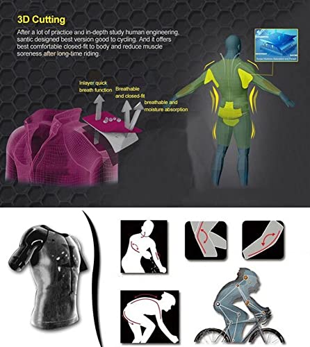 Jerseys De Ciclismo For Mujer Sets Mono Triatlón Manga Corta Bicicleta Ropa De Bicicleta Jersey Skinsuit 9D Gel Pad Mtb Traje CYTSH (Color : 2, Size : XX-Large)