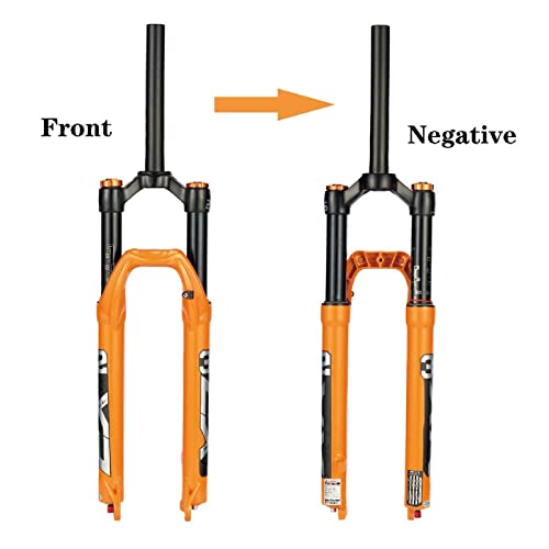 JIE KE Horquilla de suspensión Delantera Fat Tire 26 27.5 29 Pulgadas de Tubo Recto/cónico MTB Bike Suspensión suspensión, Freno de Disco de 120 mm de Viaje