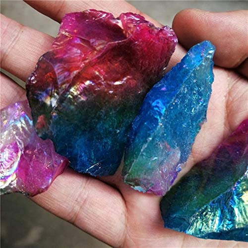 JKLJKL 100g Bismuto Titanio Angel Aura Cuarzo Cristal Gravel Crystal Crystal Piedras caídas Ornamentos