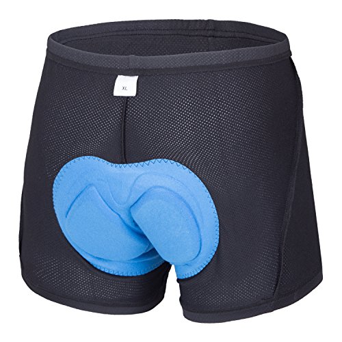 JOGVELO Culotes Ciclismo Hombre, Calzoncillos Ciclismo con Gel Almohadilla Respirable Anti-Choque para Hombre Mujer XL