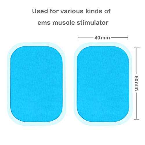 JOINVALUE Electrodes Pad,Hidrogel Hojas, Gel Pad (60 Piezas) para EMS Estimulador Músculo, Electronico Abdominal Entrenamiento de Repuesto de Gel Almohadillas, Recambio Gel Pad