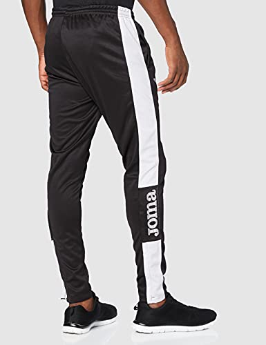 Joma 100761 Pantalon Largo, Hombre, Negro Blanco, L