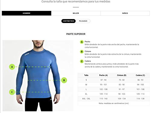 Joma Brama Classic Camiseta Termica, Hombre, Royal, S-M