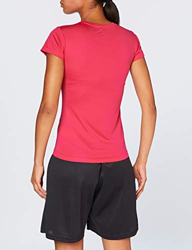 Joma Combi Woman M/C Camiseta Deportiva para Mujer de Manga Corta y Cuello Redondo, Rosa (Pink Fucsia)