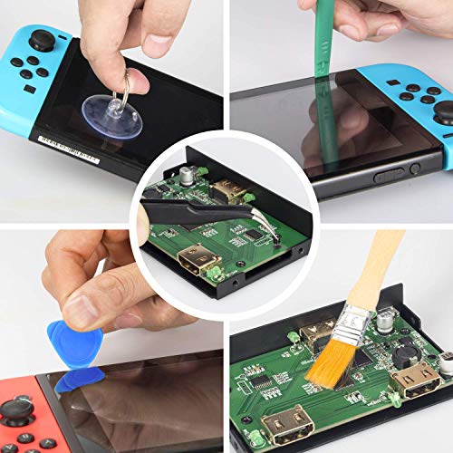 Joysticks Analógicos de 2 paquetes para Nintendo Switch Joy-Con Reparación, controlador 3D de reemplazo izquierdo y derecho Barra analógica de control con Destornillador Herramientas de Recambio