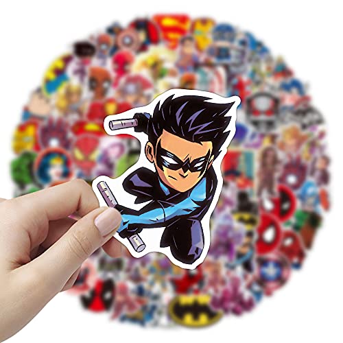 Juego de 100 Pegatinas de Superhéroes Marvel Vinilos para niños,Pegatinas de Coche para Snowboard, Laptop，teléfono Mac, Equipaje, Pegatinas de Graffiti Parches