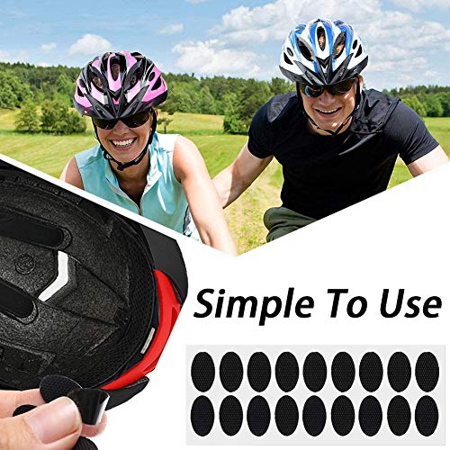 Juego de 2 Almohadillas para Casco, Cascos de Ciclismo y Accesorios, Almohadillas de Esponja para Casco, Uso de Repuesto para Casco de Ciclismo, Motocicleta, Bicicleta (Negro)