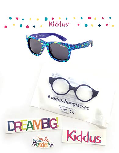 Kiddus Gafas de sol POLARIZADAS bebe, niño, niña. A partir de 8 meses. Con Patillas Flexibles. UV400 100% protección rayos UVA y UVB. Seguras, confortables y muy resistentes. LITTLE KIDS