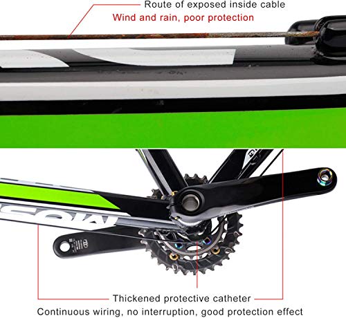 Kit de Cables de desviador de Bicicleta, Juego de Carcasa de Cable de Cambio de Bicicleta para Shimano Sram/Bicicleta de Carretera MTB, Kit de reemplazo de Cable de desviador (Rojo)