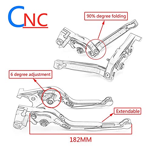 Kit De Embrague Palancas para BMW G310R G 310R G310 R G 310 R 2017-2020 CNC Accesorios De Motocicleta Freno De Mano Palanca De Embrague De Freno Cubre Puños del Manillar Pit Bike (Color : S)