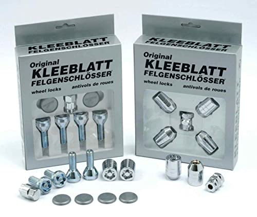 KLEEBLATT - Candado de llanta M12 x 1,5 x 25 mm, unión cónica, incluye adaptador, candados para llantas, pernos de seguridad tipo 939, apto para Renault Nissan Dacia Fiat Mercedes