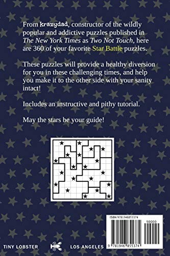 Krazydad Two Not Touch Volume 2: 360 Star Battle Puzzles to Preserve Your Sanity in These Trying Times