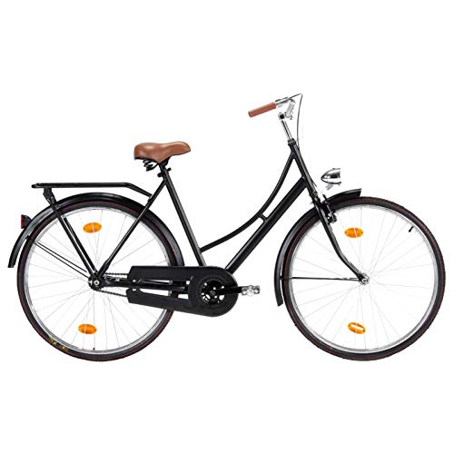 Kshzmoto Bicicleta Holandesa Bicicleta de Ciudad para Mujeres Bicicleta de niñas para niñas, niños, Hombres y Mujeres 28 Pulgadas Rueda 57 cm Marco Mujeres