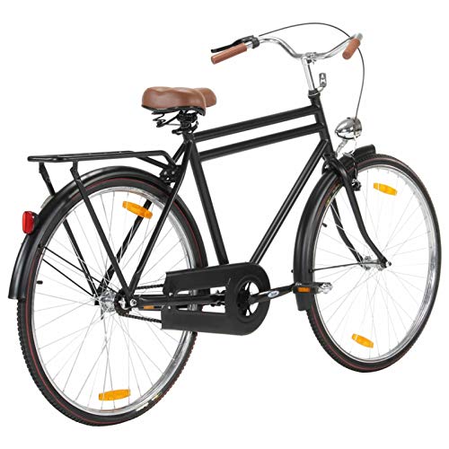 Kshzmoto Bicicleta Holandesa Classic Comfort Bicicleta de Ciudad Bicicleta con iluminación 28 Pulgadas Rueda 57 cm Marco Hombres