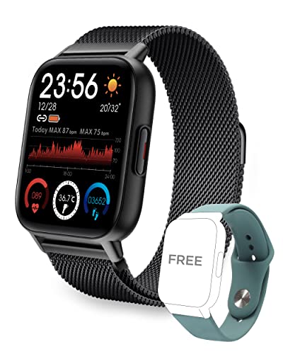 KSIX Reloj Inteligente Cosmic Doble Pulsera y Multideporte. Smartwatch Táctil 1.69” IPS Impermeable con Bluetooth. Pulsera de Actividad con Pulsómetro, Medidor de Presión Arterial.