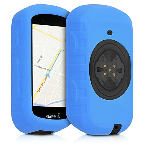 kwmobile Funda compatible con Garmin Edge 530 - Funda de silicona suave  para bicicleta GPS Funda protectora - Azul