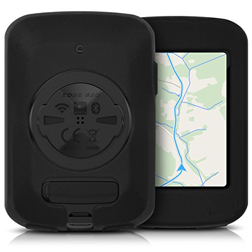 kwmobile Carcasa GPS Compatible con Garmin Edge 820 / Explore 820 - Funda de Silicona para navegdor de Bici - Negro