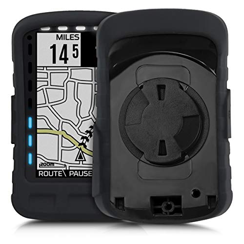 kwmobile Carcasa GPS Compatible con Wahoo Elemnt Roam - Funda de Silicona para navegdor de Bici - Negro