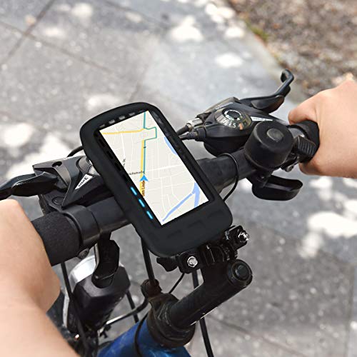 kwmobile Carcasa GPS Compatible con Wahoo Elemnt Roam - Funda de Silicona para navegdor de Bici - Negro