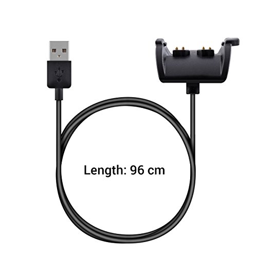 kwmobile Conector de Carga Compatible con Garmin Vivosmart HR Plus/Approach X40 - Cable USB con Base de conexión para Fitness Tracker y smartwatch