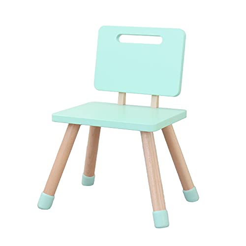 KYWAI-Juego de Mesa y Silla Infantil Escritorio Muebles para niños De Madera lacada en Menta Mesa pequeña Estilo nordico Escritorio Infantil Dormitorio (Menta)