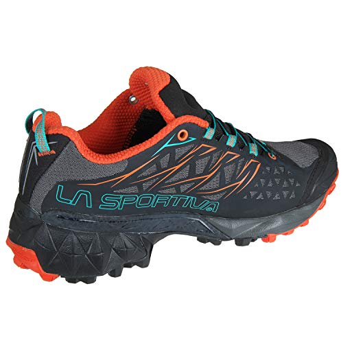 LA SPORTIVA Akyra Woman, Zapatillas de Mountain Running Mujer, Black/Aqua, 36.5 EU