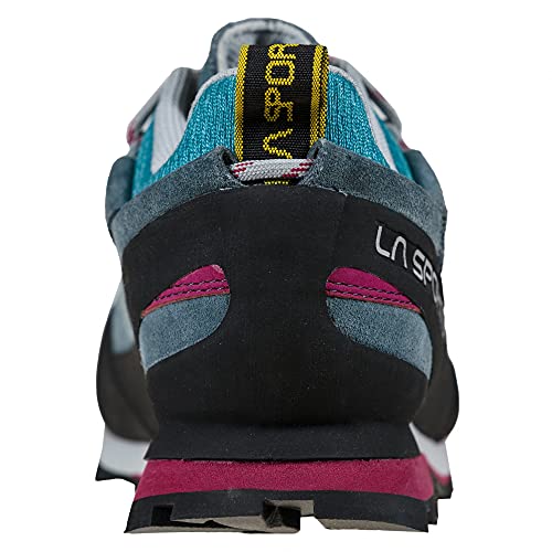 LA SPORTIVA Boulder X Woman, Zapatillas de Senderismo Mujer, Slate/Red Plum, 38 EU