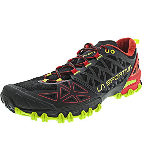 La Sportiva Bushido II, Zapatillas de Senderismo Hombre, Black/Goji, 42.5 EU