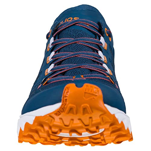 LA SPORTIVA Helios III Woman, Zapatillas de Trail Running Mujer, Denim/Rouge, 39 EU