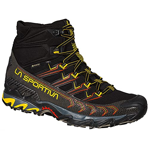 LA SPORTIVA Ultra Raptor II Mid GTX, Botas de Senderismo Hombre, Black/Yellow, 44 EU