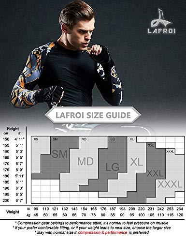 Lafroi - Camiseta térmica de licra, de compresión, para hombre, de manga larga, con protección UPF 50+, ajustada, modelo CLYYB