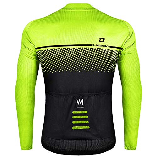 LAMEDA Maillot Ciclismo Hombre Ropa Camiseta Jersey Bicicleta MTB con Mangas Largas para Entretiempo Y Invierno