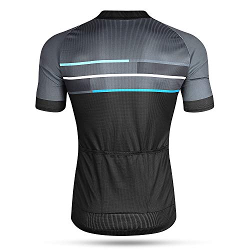 LAMEDA Ropa Ciclismo Verano para Hombre De Manga Corta Maillot Bicicleta para MTB Bici Ciclista(Azul,XL)