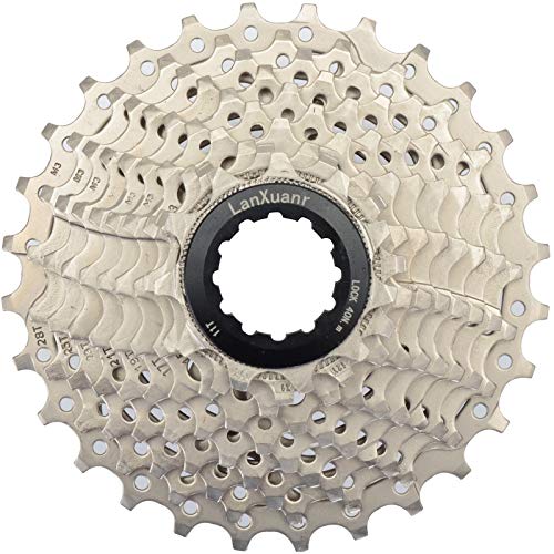 LANXUANR Cassette de Bicicleta de montaña de 10 velocidades para Bicicleta de montaña, Bicicleta de Carretera, súper Ligero (11-28T)