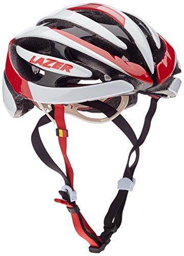 Lazer Casco Genesis, Todo el año, Unisex, Color Blanco/Rojo, tamaño Large