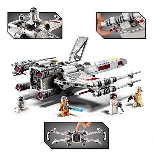 LEGO 75301 Star Wars Caza ala-X de Luke Skywalker, Juguete de Construcción con Mini Figuras de Princesa Leia y R2-D2 Droide