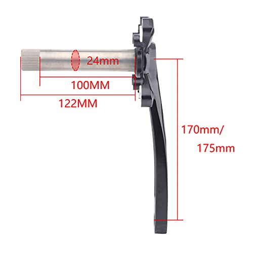 LICHUXIN Juego De Bielas De Bicicleta 170/175 Mm, Biela MTB Hueca Integrada De 64/104 Mm con Pedalier Y Plato De Una Velocidad 32T-42T, Compatible con Disco Simple/Doble Y 11 Velocidades,175mm 32T