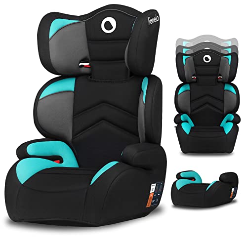 LIONELO Lars silla coche grupo 2-3 para niños 15-36 kg regulación de altura del reposacabezas en 6 niveles montaje con cinturones estructura ImpactGuard